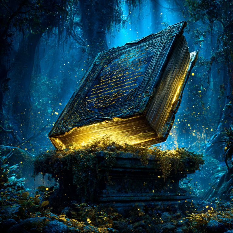 Codex Lumineux de Kaomi World – livre magique gardant la mémoire des légendes