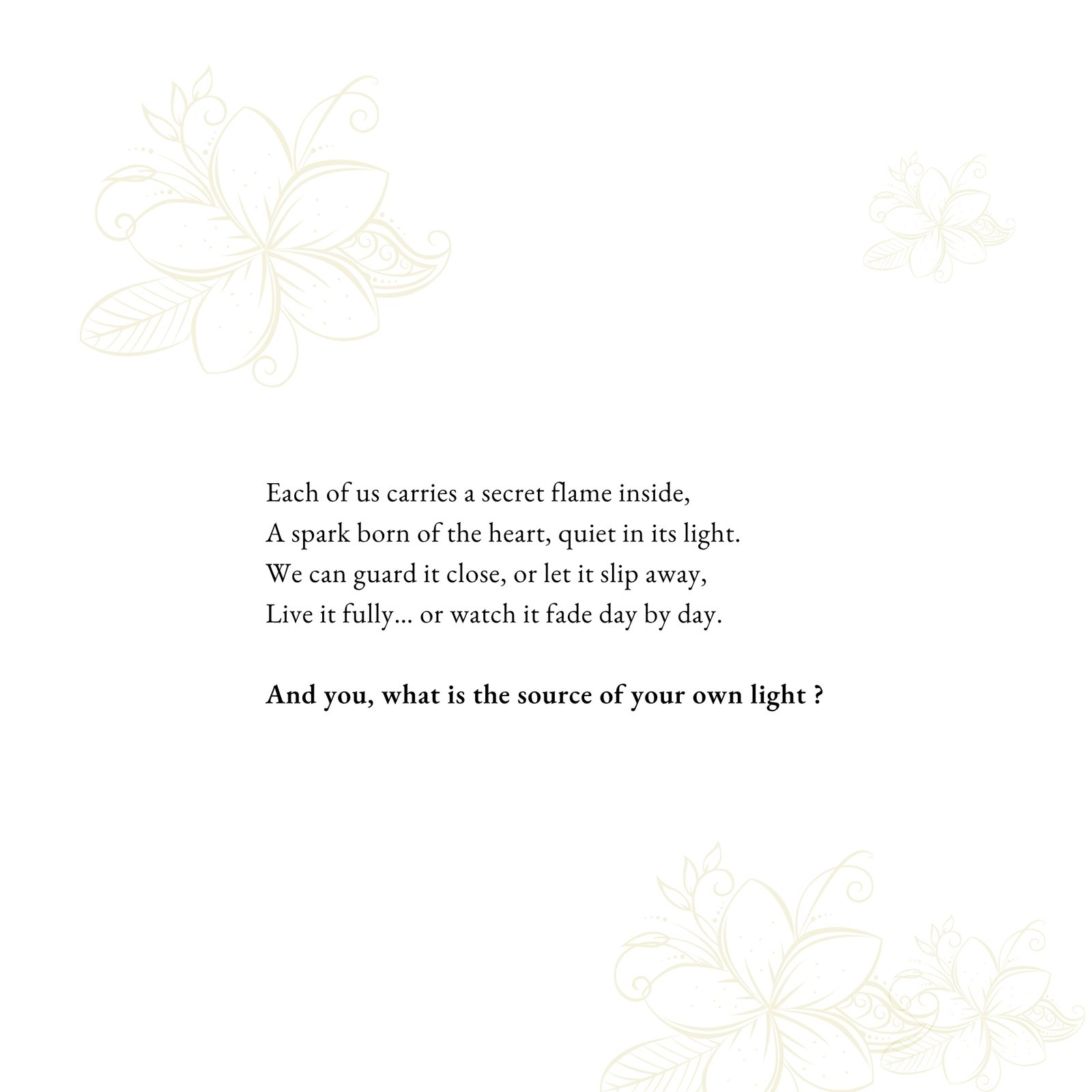 Children’s Books Poetic page from Kaomi and the Lightless Ones about discovering and protecting your inner light